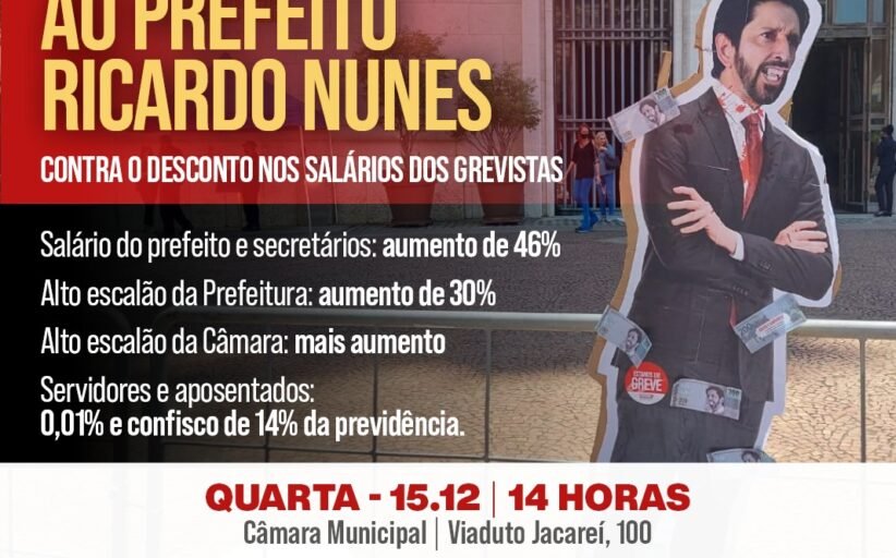 Ato de Repúdio ao Prefeito Ricardo Nunes