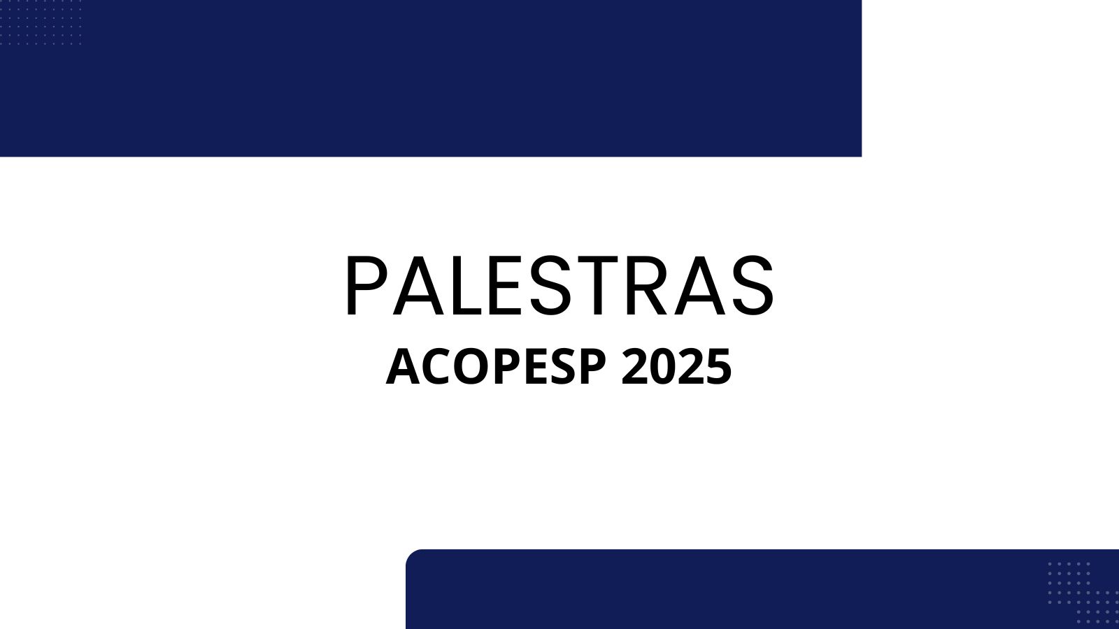 PALESTRAS ACOPESP 2025